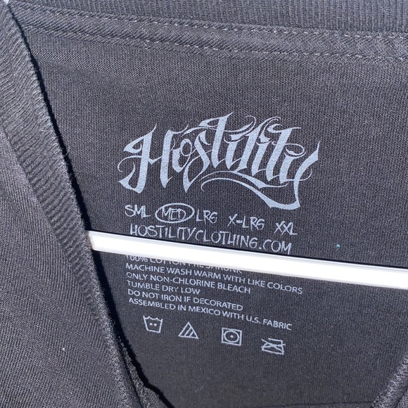 Black and white hostility no new friends shirt - Picture 3 of 3